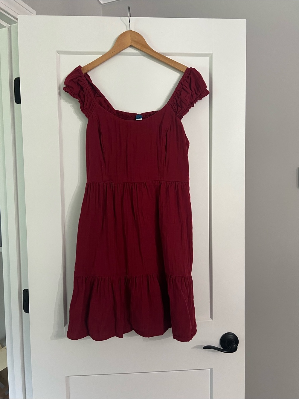 Old NavyRed Ruffled Strap Tiered Sundress
